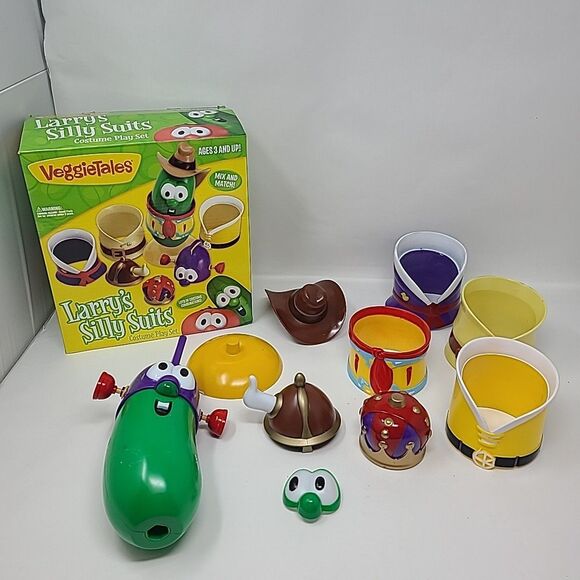 VeggieTales Larry’s Silly Suits Costume Playset Mix And Match Larry The Cucumber - Picture 1 of 6